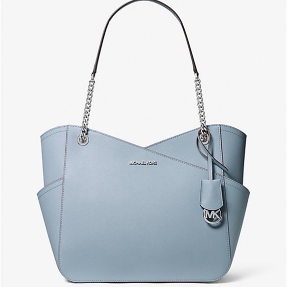 Michael Kors Handbags - MICHAEL KORS
Jet Set Large Saffiano Leather Shoulder we Tote Bag
PALE BLUE